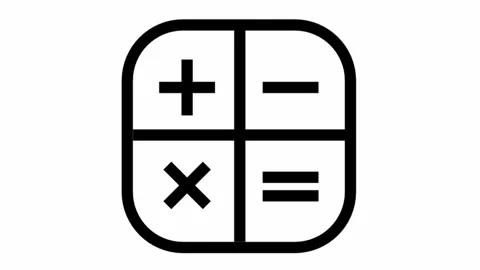 Calculator icon animation - Essential basic icon motion design Stock Footage 293464182