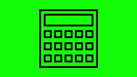 Calculator icon animation on green screen for accounting and finance editing Stock Footage 330397536