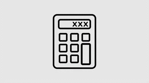 Calculator Icon Animation Seamless Loop 4K Transparent Background Stock Footage 325888658