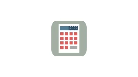 Calculator icon animation for video motion graphics Stock Footage 149934594