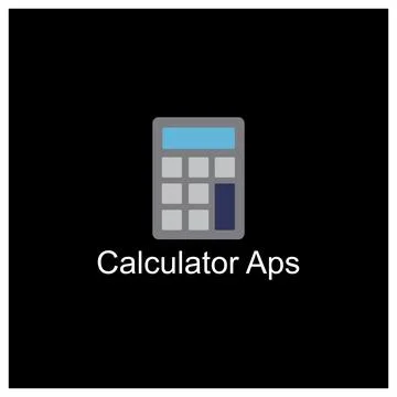 Calculator icon on the black background. Vector Illustration. EpS10 Stock Illustration