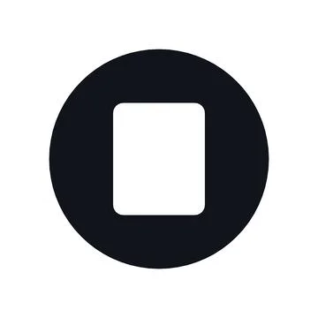 Calculator Icon Black Circle Button Business Finance Symbol Vector Stock Illustration