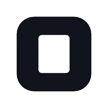 Calculator Icon Black Rounded Square Button Business Finance Symbol Vector Stock Illustration