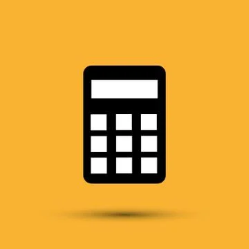 Calculator icon design Illustrazione stock