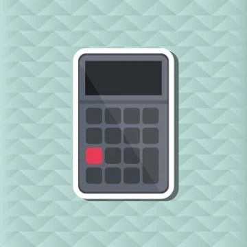 Calculator icon design Illustrazione stock