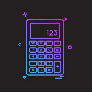 Calculator icon design vector Stock Illustration