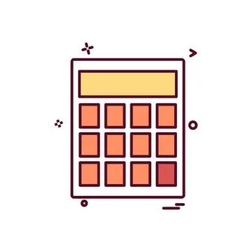Calculator icon design vector Illustrazione stock