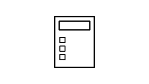Calculator icon displayed on a black background, symbolizing mathematical f.. Stock Footage 332759062