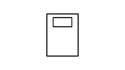 Calculator icon displayed on a black background, symbolizing mathematical f.. Stock Footage 333549585