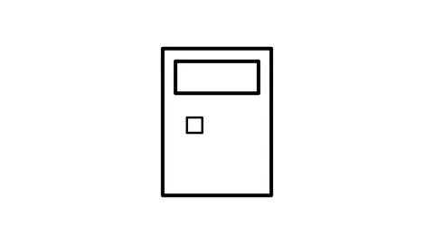 Calculator icon displayed on a black background, symbolizing mathematical f.. Stock Footage 333550461