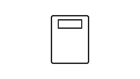 Calculator icon displayed on a black background, symbolizing mathematical f.. Stock Footage 333663241