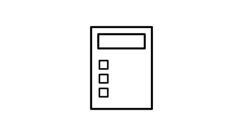Calculator icon displayed on a solid black background. Stock Footage 332768507