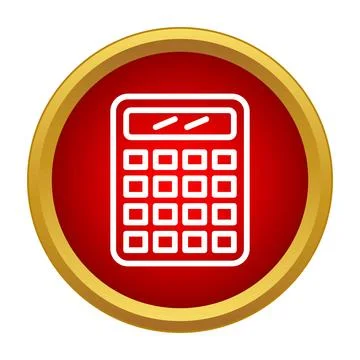 Calculator icon displaying math and financial calculations Stock Illustration