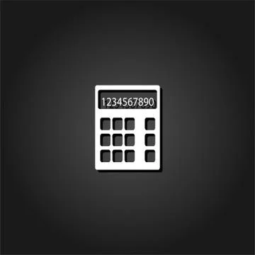 Calculator icon flat. Stock Illustration