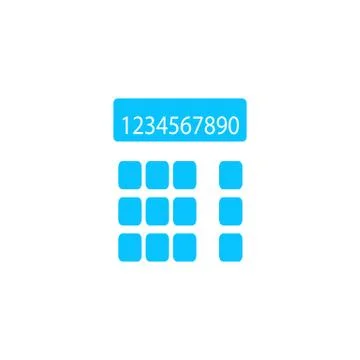 Calculator icon flat Stock Illustration