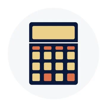 Calculator Icon In Flat Style Stock Illustration
