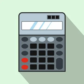 Calculator icon, flat style Stock Illustration