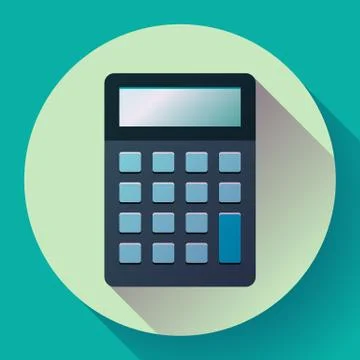 Calculator icon flat style isolated. vector electronic calculation Stock-Illustration