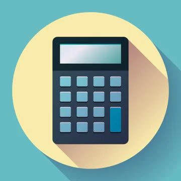 Calculator icon flat style isolated. vector electronic calculation Illustrazione stock