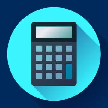 Calculator icon flat style isolated. vector electronic calculation Stock Illustration