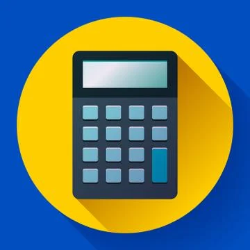 Calculator icon flat style isolated. vector electronic calculation Stock Illustration