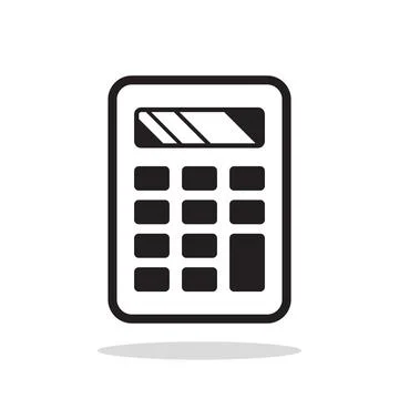 Calculator icon in flat style. Mathematics vector illustration on isolated .. Stock Illustration