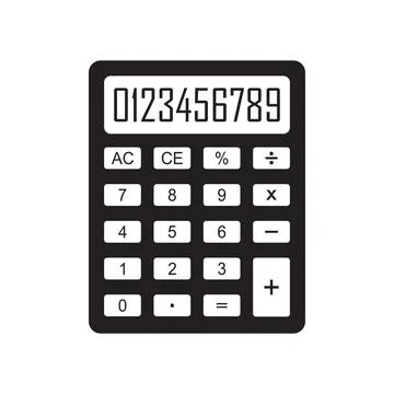 Calculator icon in flat style. Mathematics vector illustration on isolated .. Stock Illustration