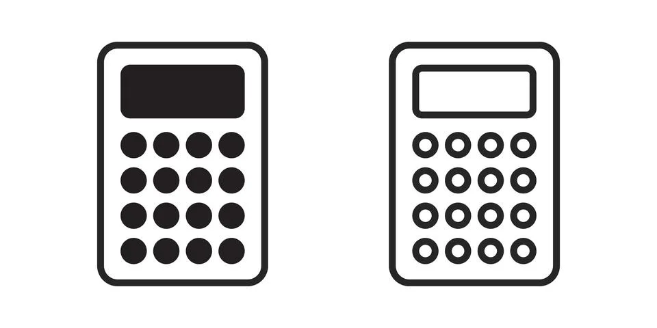 Calculator icon in flat style. Mathematics vector illustration on isolated .. Stock Illustration