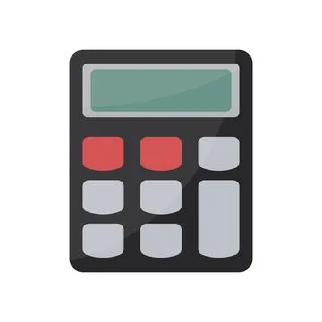 Calculator icon in flat style. Mathematics vector illustration on isolated .. Stock Illustration