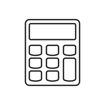 Calculator icon in flat style. Mathematics vector illustration on isolated .. Stock Illustration