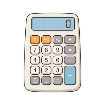 Calculator icon in flat style. School educational supplies vector illustrat.. Illustrazione stock