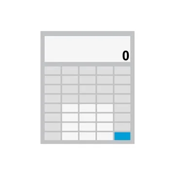 Calculator icon in flat style on a white background vector illustration. EpS10 Stock Illustration