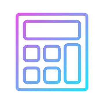 Calculator Icon with Gradient Design Element Stock Illustration