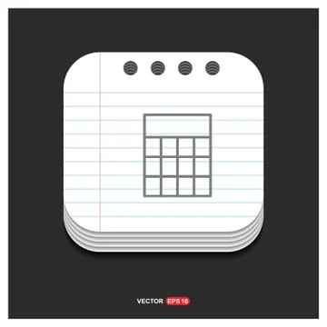 Calculator icon Gray icon on Notepad Style template Vector EPS 10 Free Icon Illustrazione stock