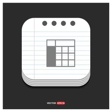 Calculator icon Gray icon on Notepad Style template Vector EPS 10 Free Icon Illustrazione stock