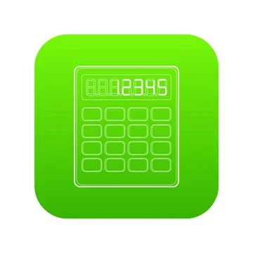 Calculator icon green Stockillustratie