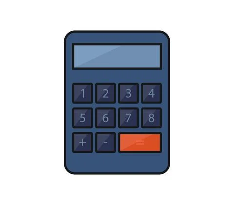 Calculator icon illustrated in vector on white background Stock Illustration