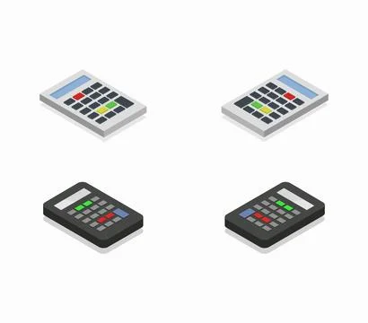 Calculator icon illustrated in vector on white background Stock Illustration