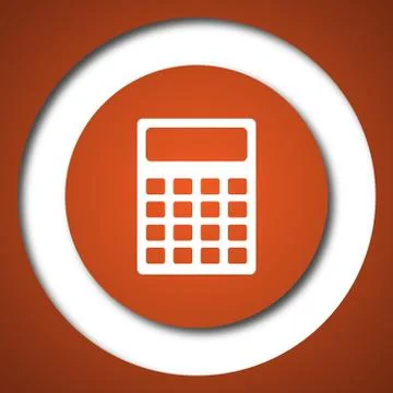 Calculator icon. Internet button on white background. . Stock Illustration
