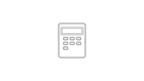 Calculator icon isolated on white background. Stock Footage 306557961