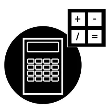 Calculator icon isolated on white background Stock Illustration
