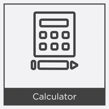 Calculator icon isolated on white background Free Stock Illustration