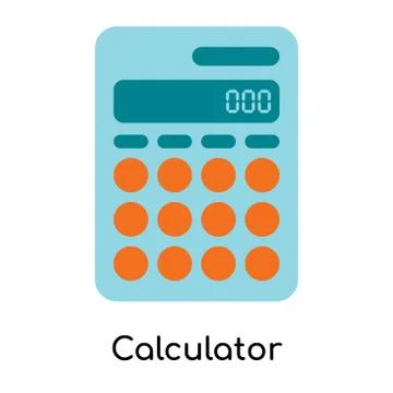 Calculator icon isolated on white background Free Stock Illustration
