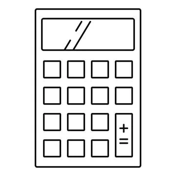 Calculator icon isolated on white background Stock Illustration