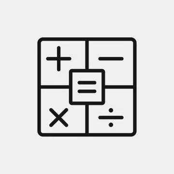 Calculator icon logo design. simple flat vector illustration Stock Illustration