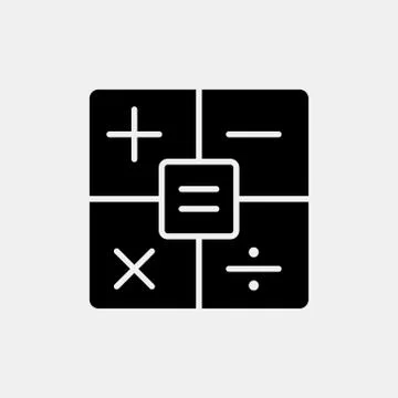 Calculator icon logo design. simple flat vector illustration Stock Illustration