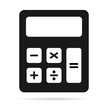 Calculator icon, mathematics web button vector illustration. Internet website Stock Illustration