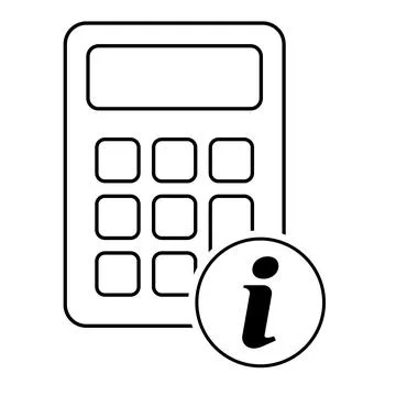 Calculator icon, mathematics web button vector illustration. Internet website Stock Illustration