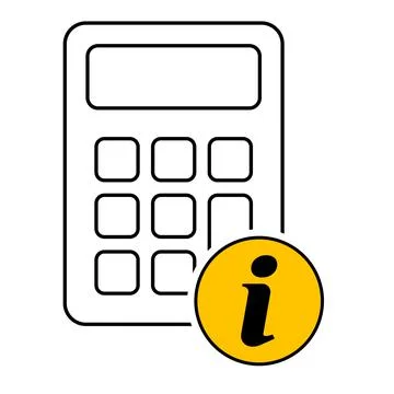 Calculator icon, mathematics web button vector illustration. Internet website Stock Illustration