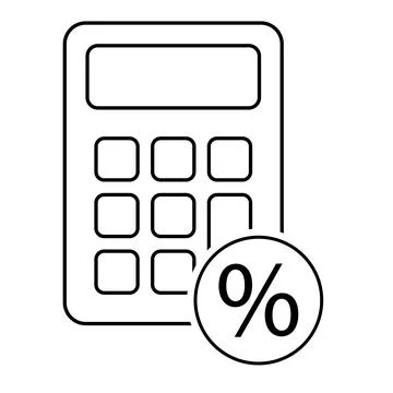 Calculator icon, mathematics web button vector illustration. Internet website Stock Illustration